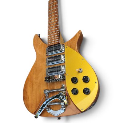 Custom Nova Natural Finish 325C64 21 Inch Scale Length Lennon Guitar Bigsby Tremolo
