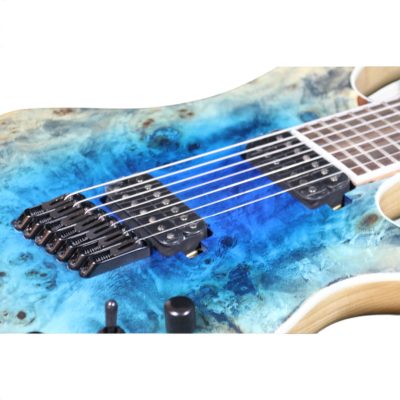 Custom Onyx Regius Blue Burst Burl Maple Top 6 String Electric Guitar - Image 13