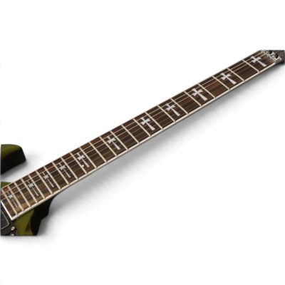 Custom Crown Angus Green Tony Lommi Finish SG Cross Inlays Guitar Floyd Rose Tremolo - Image 4