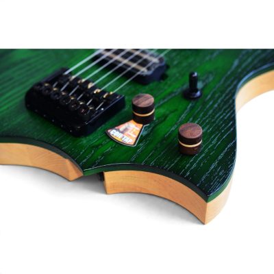 Custom Diplomat Boden Green Finish Headless 6 String Guitar - Image 11