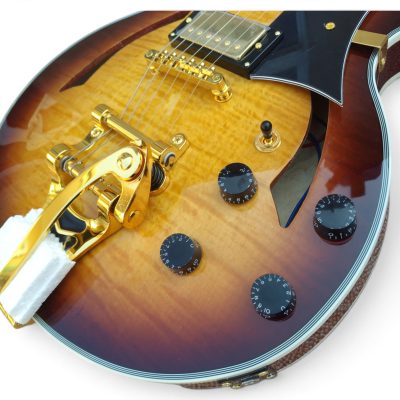Custom Crown Johnny A Sunset Glow Quilt Maple Top Bigsby Vibrato Tailpiece Guitar - Image 13