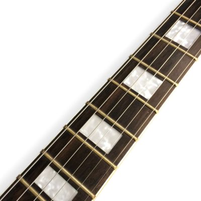 Custom Crown Peter Frampton Black Beauty 6 String Electric Guitar 3 Pickups Yellow Bindings - Image 11