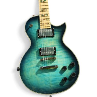 Custom Crown Teal Green Flamed Maple Top Back Electric Guitar