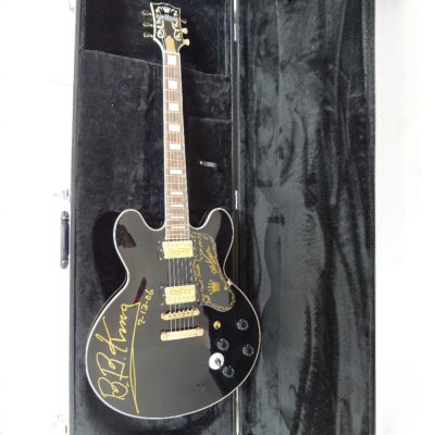 Custom Crown ES335 BB King Lucille Black Electric Guitar - Image 9