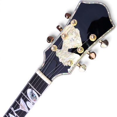 Custom Monarch Purple Quilted Maple Top Lotus Guitar Pin Up Girl Abalone Mother Of Pearl Inlay - Image 9