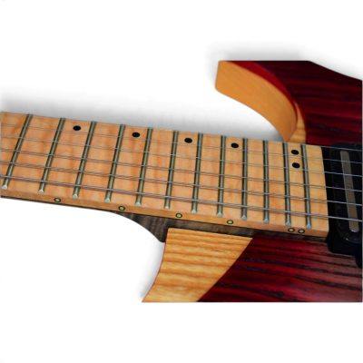 Custom Diplomat Boden Red Burst Finish Headless 6 String Guitar - Image 12