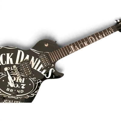 Custom Forge Jack Daniels Black White Electric Guitar - Image 8