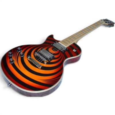 Custom Crown Buzzsaw Bullseye Zakk Wylde Orange Vertigo Finish Electric Guitar - Image 7