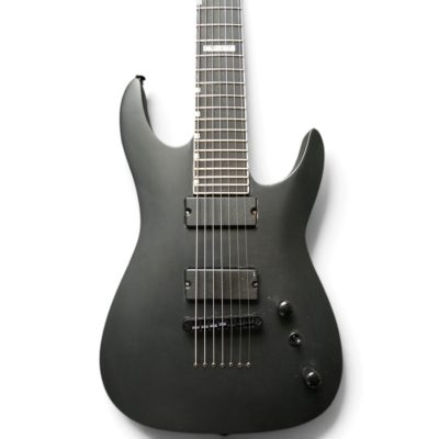 Custom Obsidian Head Black Satin MH-417 7 String Electric Guitar