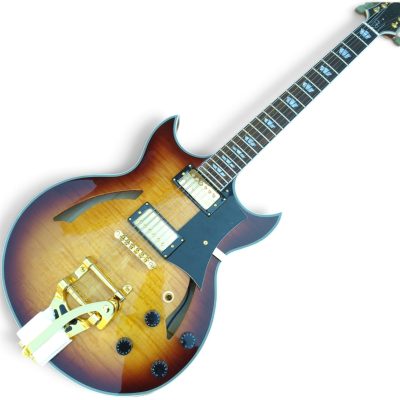 Custom Crown Johnny A Sunset Glow Quilt Maple Top Bigsby Vibrato Tailpiece Guitar - Image 14