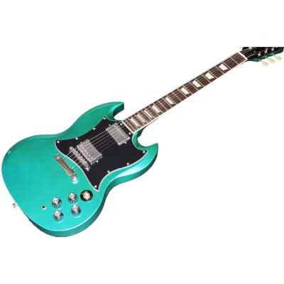 Custom Crown SG Angus Metallic Teal Green Finish 6 String Guitar - Image 2