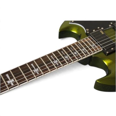Custom Crown Angus Green Tony Lommi Finish SG Cross Inlays Guitar Floyd Rose Tremolo - Image 5