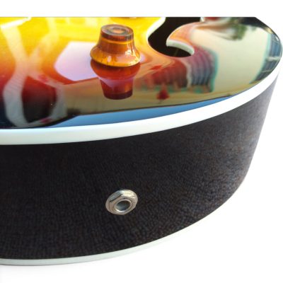 Custom Crown Vintage Sunburst ES125 Single P90 Pickups Hollow Body Electric Guitar - Image 12
