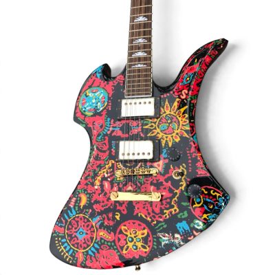 Custom Rivas Psychedelic Mockingbird Paint Electric Guitar