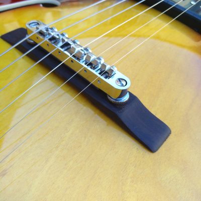 Custom Crown Vintage Sunburst ES125 Single P90 Pickups Hollow Body Electric Guitar - Image 13