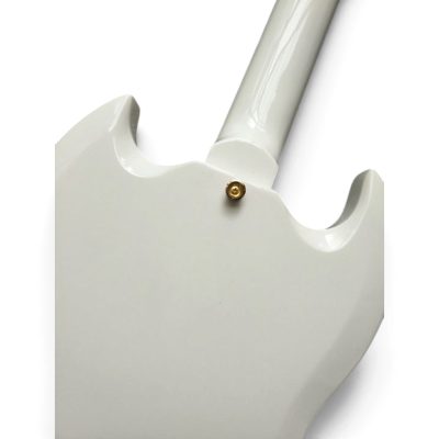 Custom Crown SG Single Pickup Alpine White Tony Iommi Finish Cross Inlay Guitar - Image 12