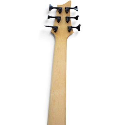Custom Solis Natural Birdseye Burl 6 String Bass - Image 9