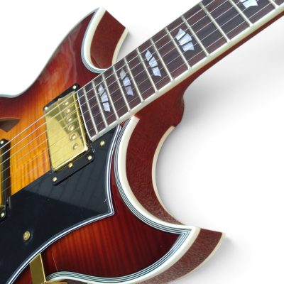 Custom Crown Johnny A Sunset Glow Flame Maple Top Bigsby Vibrato Tailpiece Guitar - Image 16