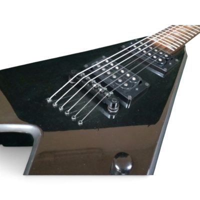 Custom Norturne Onyx Black Silver Bevel JRV Edge Electric Guitar - Image 9