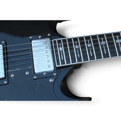 Custom Crown Angus Black Tony Lommi Finish SG Cross Inlays Guitar - Image 6