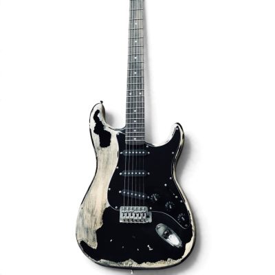 Custom Regent Heavy Relic Aged Jet Black Electric Guitar