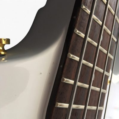 Custom Crown Alpine White Entwistle Korina Explorer 4 String Bass - Image 9