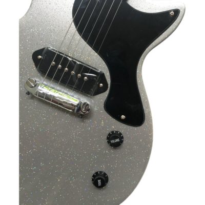 Custom Crown Junior Single Cutaway P90 Pickups Armstrong Metallic Silverdust Electric Guitar - Image 14
