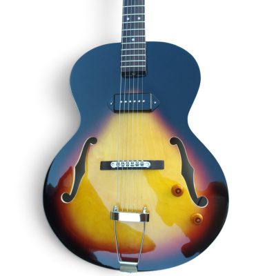 Custom Crown Vintage Sunburst ES125 Single P90 Pickups Hollow Body Electric Guitar