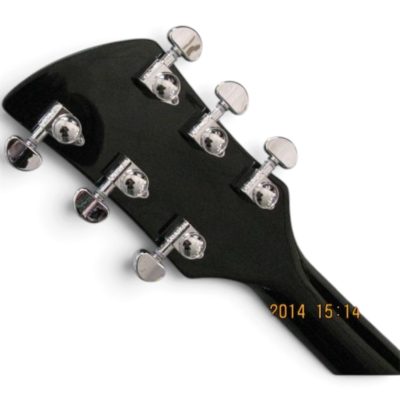 Custom Nova Slash Soundhole Black Jetglo 360 George 6 String Guitar - Image 8
