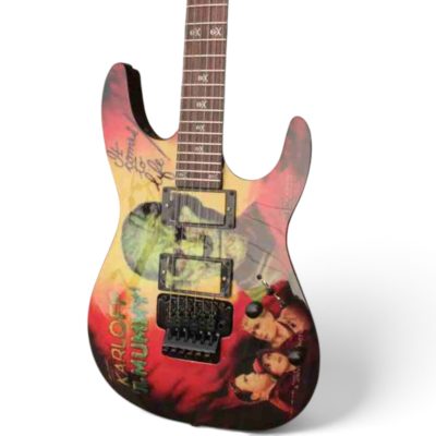 Custom Obsidian Hand Painted Karloff Mummy Kirk Hammett Electric Guitar