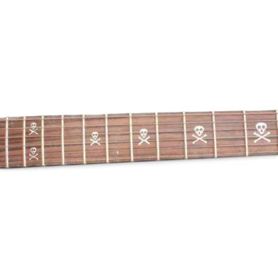 Custom Obsidian Hand Painted Karloff Mummy Kirk Hammett Electric Guitar - Image 10