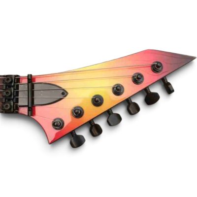 Custom Obsidian Hand Painted Karloff Mummy Kirk Hammett Electric Guitar - Image 11