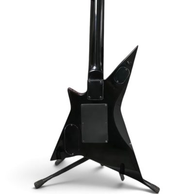Custom Aurelius Star Frehley Black White Geometric Lightning Flash Graphic Floyd Rose Tremolo Guitar Single Pickup - Image 7