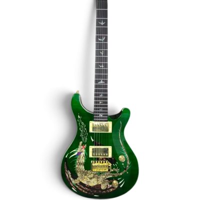 Custom Monarch Santana Emerald Green Quilt Maple Top Finish Dragon Design Electric Guitar - Image 5