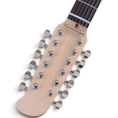Custom Regent John Blue White Porcelain Graphic Finish 12 String Electric Guitar - Image 5