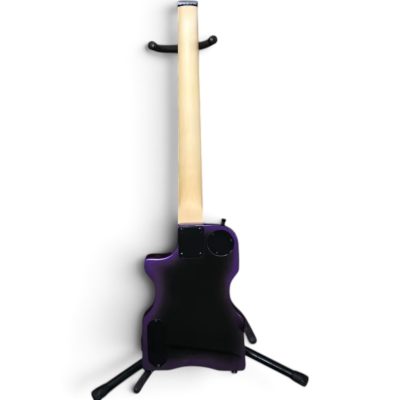 Custom Diplomat Birdfish Purple Black Burst Finish Headless 6 String Guitar - Image 5