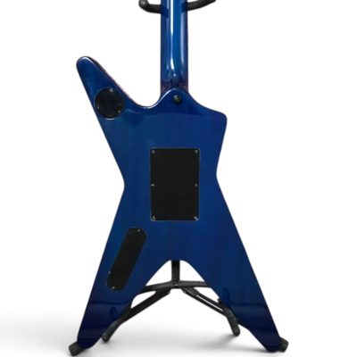 Custom Tempest Darrell Slime Blue Burst Flame Maple Top Dimebag ML Finish Flying V Guitar - Image 7