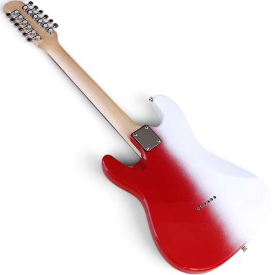Custom Regent Jimi Hendrix Monterey White Candy Apple Red Burst 12 String Electric Guitar - Image 3