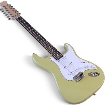 Custom Regent Alex Lifeson Olive Green 12 String Electric Guitar