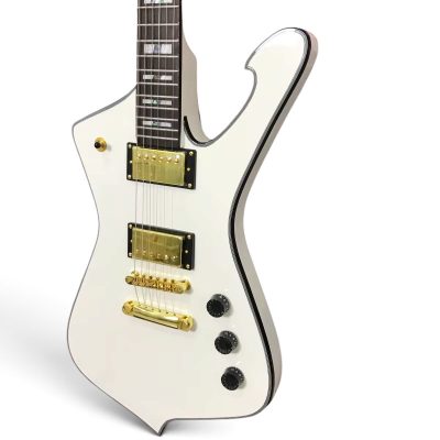 Custom Axis STM Iceman Stanley White Electric Guitar - Image 4