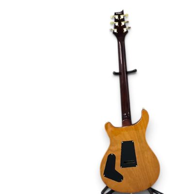 Custom Monarch Santana Koa Burl Amber Burst Double Cutaway Guitar Fhole - Image 6