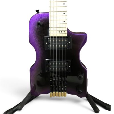 Custom Diplomat Birdfish Purple Black Burst Finish Headless 6 String Guitar