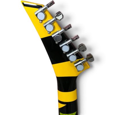Custom Race Sweet Star Stryper Yellow Black Geometric Checkerboard Guitar Floyd Rose Tremolo - Image 8