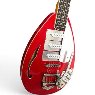 Custom Pyrite Red Brian Jones Teardrop Guitar Bigsby Tremolo 12 String - Image 5