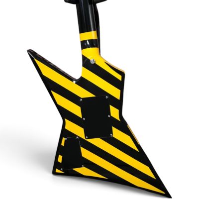 Custom Race Sweet Star Stryper Yellow Black Geometric Checkerboard Guitar Floyd Rose Tremolo - Image 7