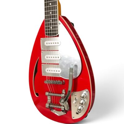 Custom Pyrite Red Brian Jones Teardrop Guitar Bigsby Tremolo 12 String - Image 4