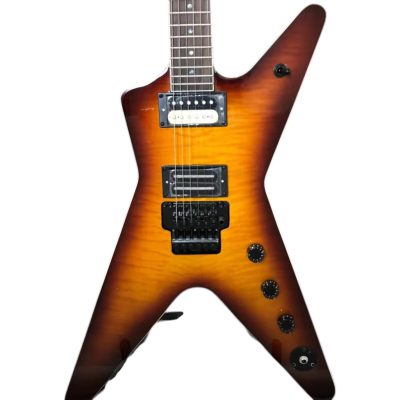 Custom Tempest Darrell Slime Tobacco Burst Quilt Maple Top Dimebag ML Finish Flying V Guitar