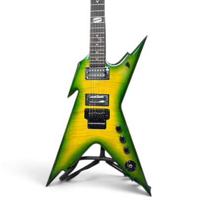 Custom Tempest Darrell Slime Green Sunburst Dimebag ML Finish Flying V Electric Guitar
