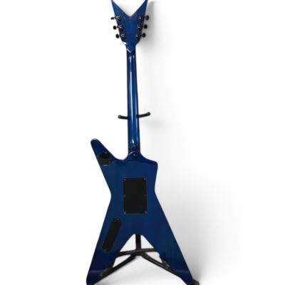 Custom Tempest Darrell Slime Blue Burst Flame Maple Top Dimebag ML Finish Flying V Guitar - Image 6