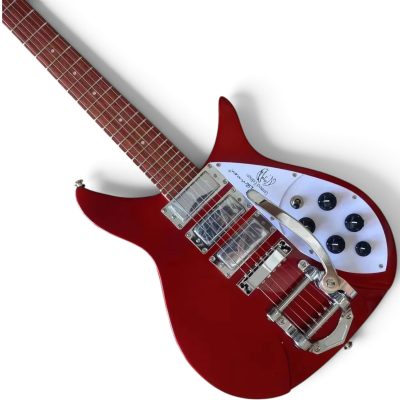 Custom Nova Red 325C64 21 Inch Scale Length Lennon Guitar Bigsby Tremolo - Image 2